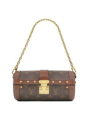Louis Vuitton 2-Way Bag Papillon Trunk Monogram Canvas Gold Handbag Shoulder